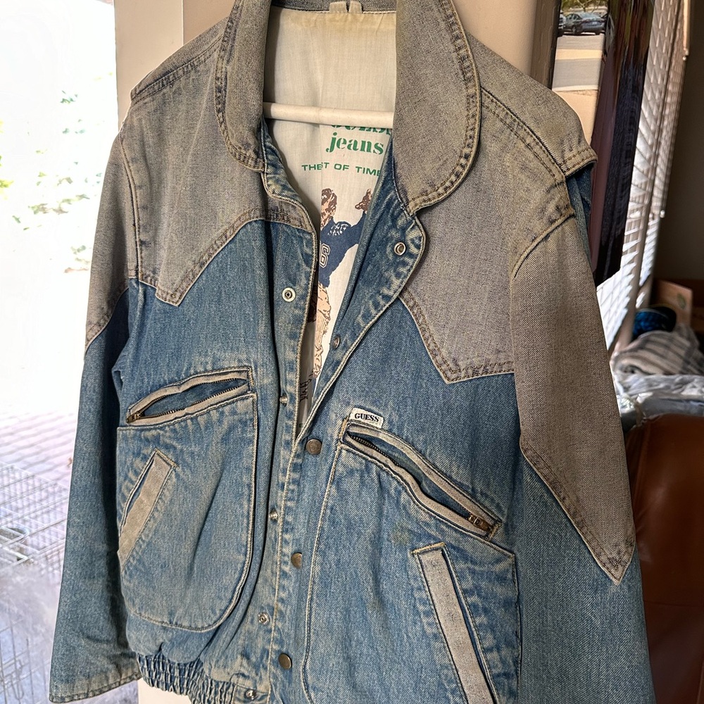 Vintage Guess Jean jacket. Marty McFly like from Back to Future.